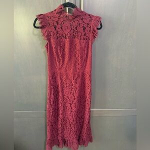 High neck Lace Dress